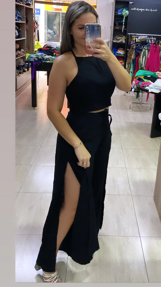 Conjunto calça envelope liso
