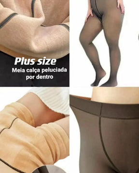 Meia calça peluciada