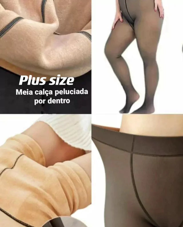 Meia calça peluciada