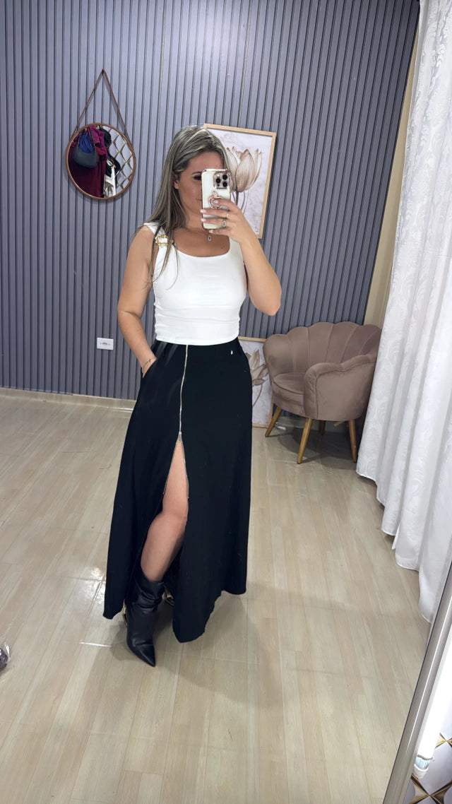 Saia longa zíper Bia