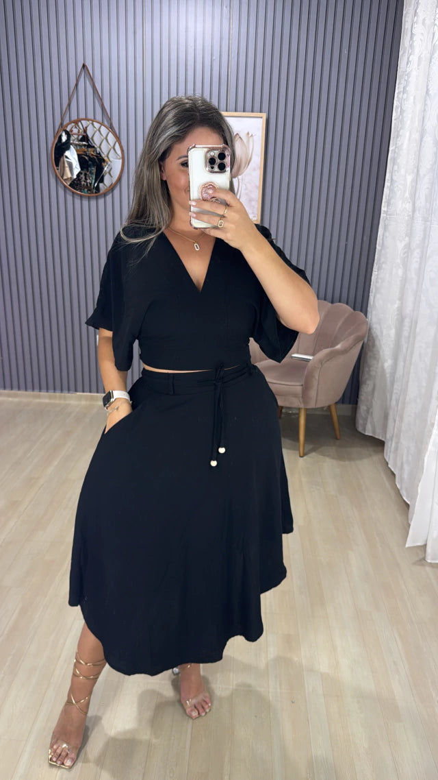 Conjunto saia MIDI Bico