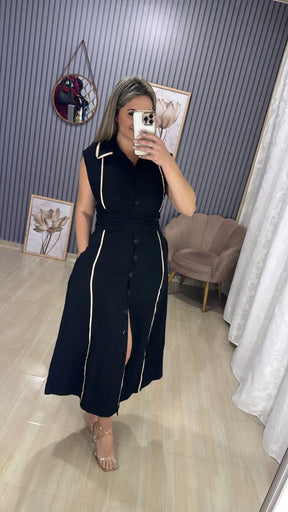 Vestido Midi Botões Livia