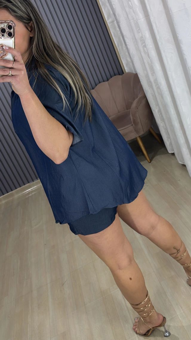 Conjunto 3 Peças Chambray