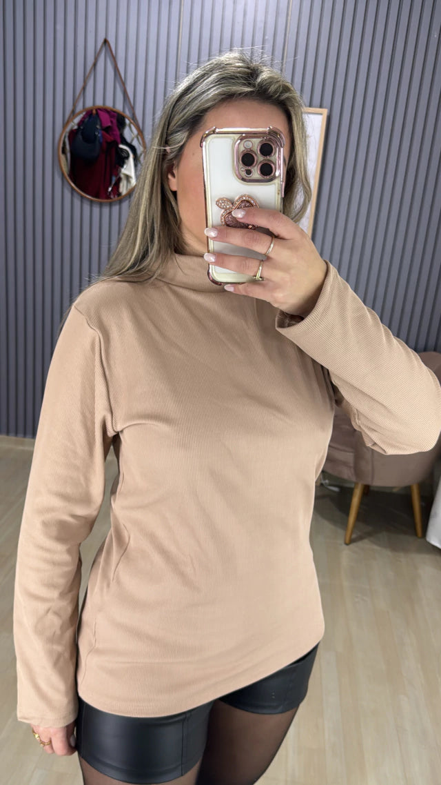 Blusa canelada termica plus