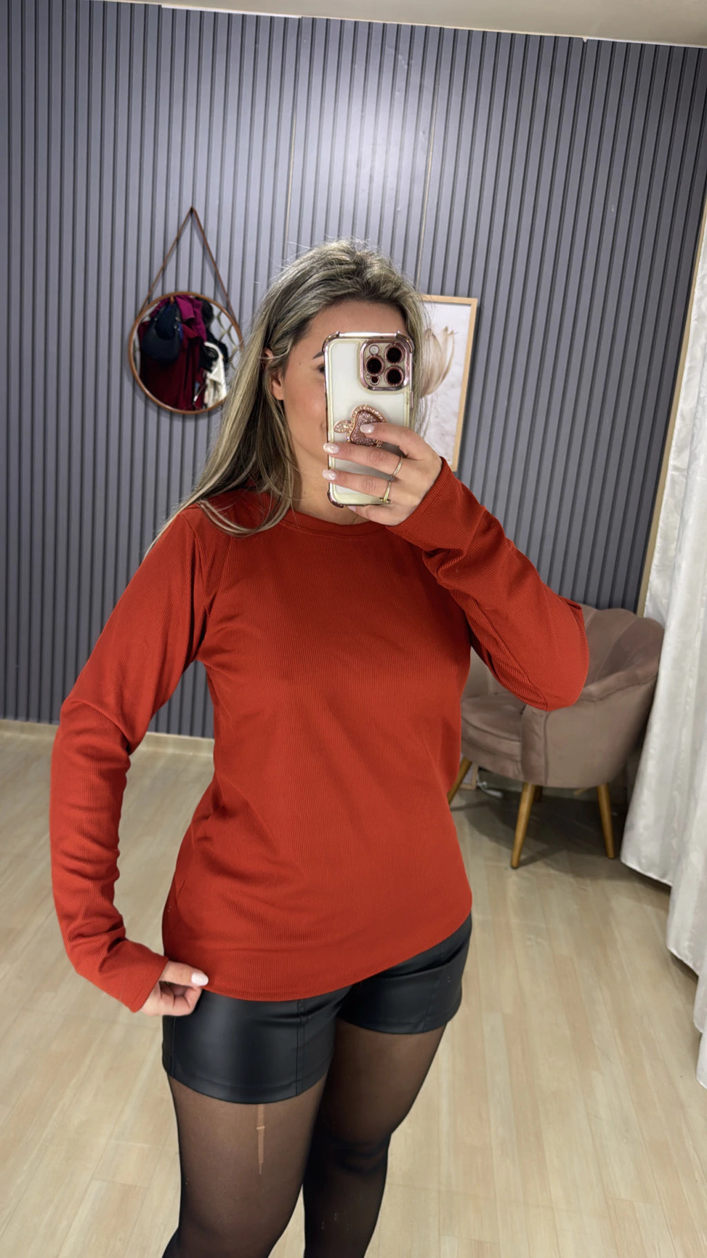 Blusa canelada termica plus