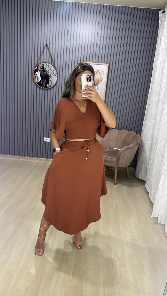 Conjunto saia MIDI Bico
