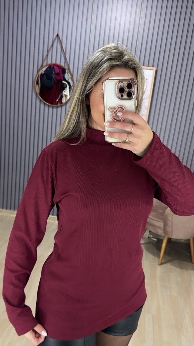 Blusa canelada termica plus