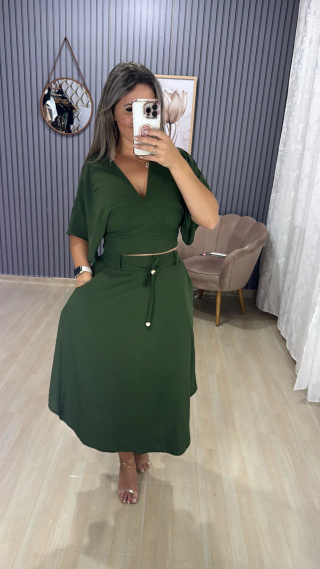 Conjunto saia MIDI Bico